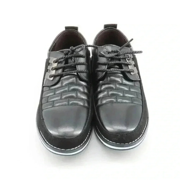Gatsby Shoes Mens Black Faux Leather Oxford Derby Lace Up Size 6 NIB - Picture 1 of 5